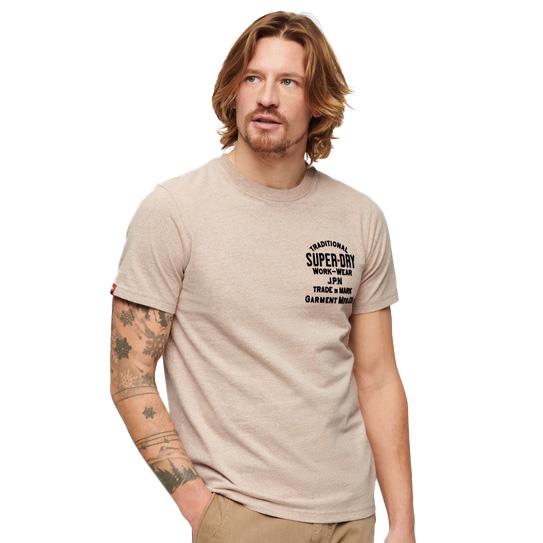 Superdry Workwear Flock Graphic T Shirt